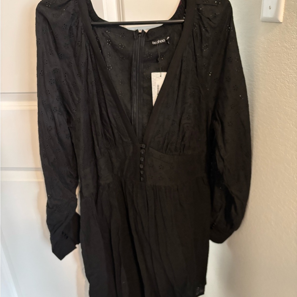 Women’s Boohoo Black Detail Dress